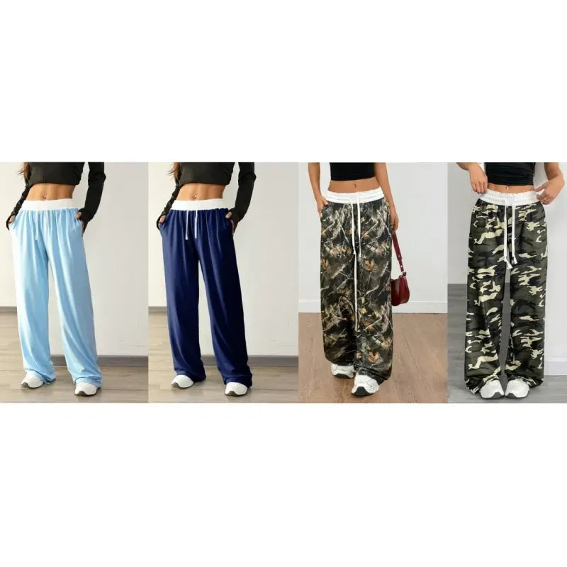 Women's Colorblock Drawstring Jogger Pants