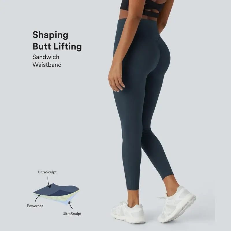 Leopard Print SoCinched High Waisted Tummy Control Yoga Leggings