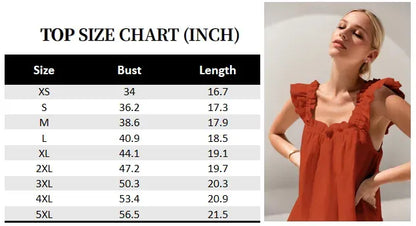 Womens Pajamas Set Ruffle Soft Tank Top and Shorts