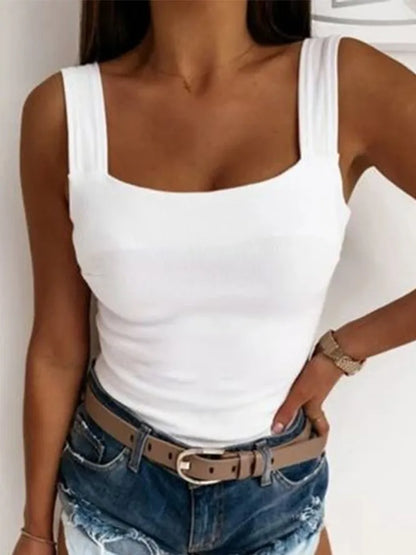 Sexy Skinny Solid Sleeveless KnitTank
