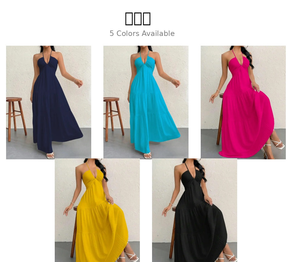 Women's Plain Dress, Summer Clothes Women, Casual Basic Loose Fit Sleeveless Dress for Beach Holiday Vacation, Ladies Summer Clothes, Women's Clothing, Womenswear, Dresses for Party, Minimalist A Line Dress