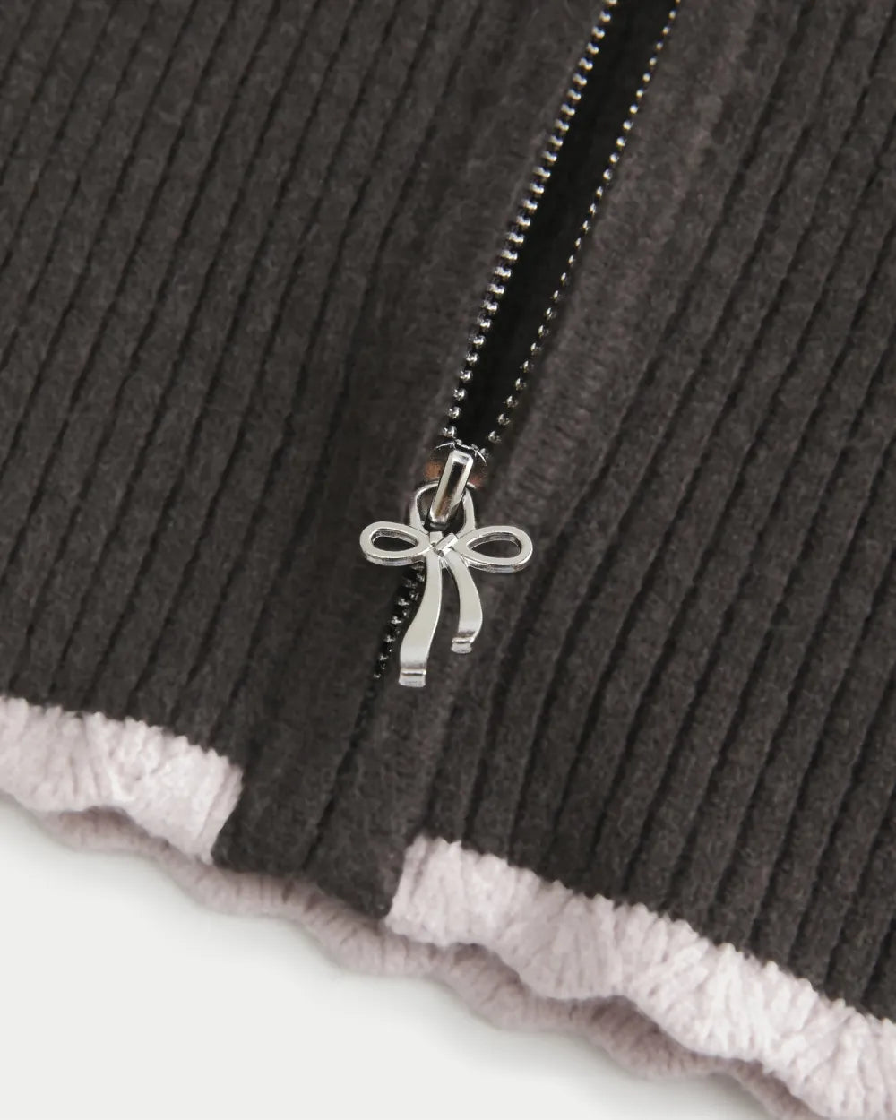 Cable-Knit Zip-Up Hoodie Sweater