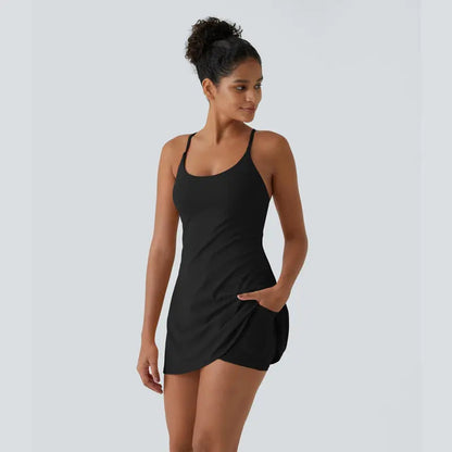 Plush Backless Active Dress-Easy Peezy Edition