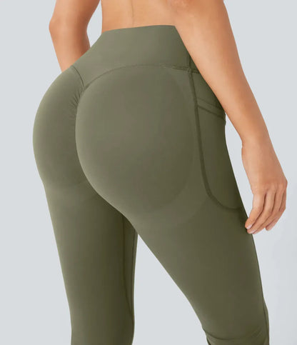 Cinched Butt-Lifting Tummy Control Yoga Leggings