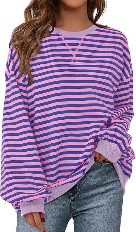 ✨ Women’s Striped Hoodie Sweatshirt – Cozy, Cute & Fall-Ready