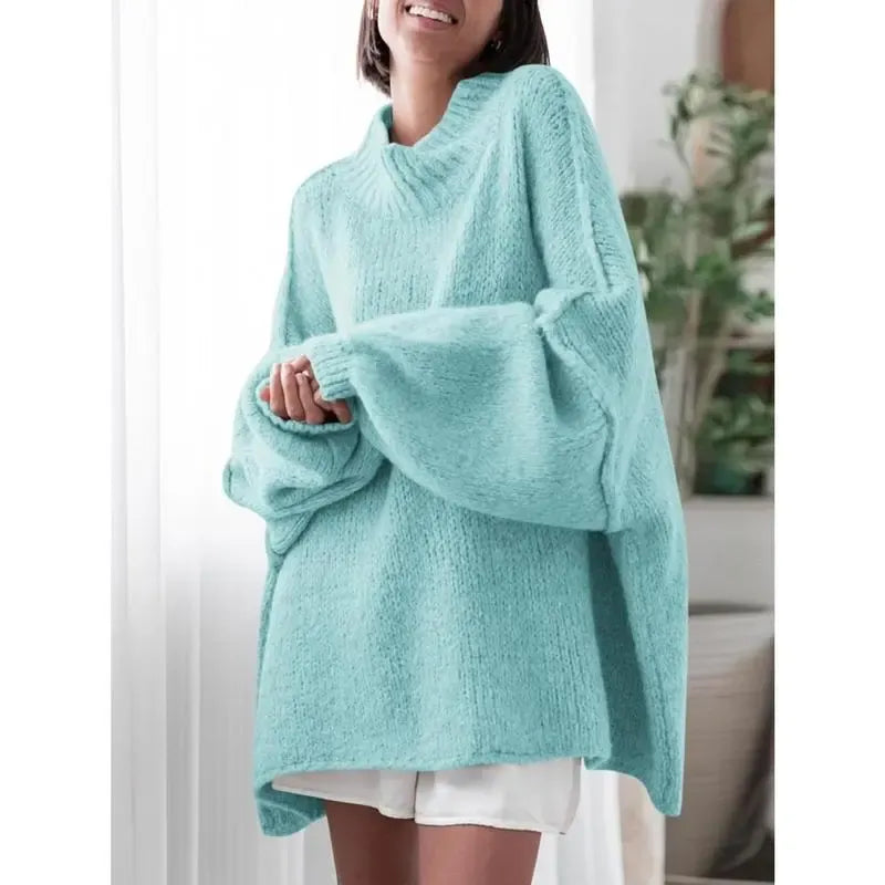 Women's loose-fitting ribbed knit dress