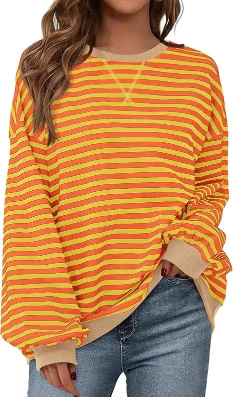 ✨ Women’s Striped Hoodie Sweatshirt – Cozy, Cute & Fall-Ready