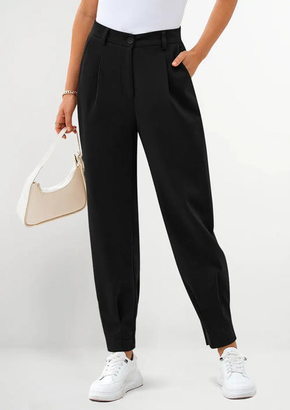 Womens DressPants Business Casual Trendy HighWaisted Ankle Length DressyTrousers Slacks Work Clothes