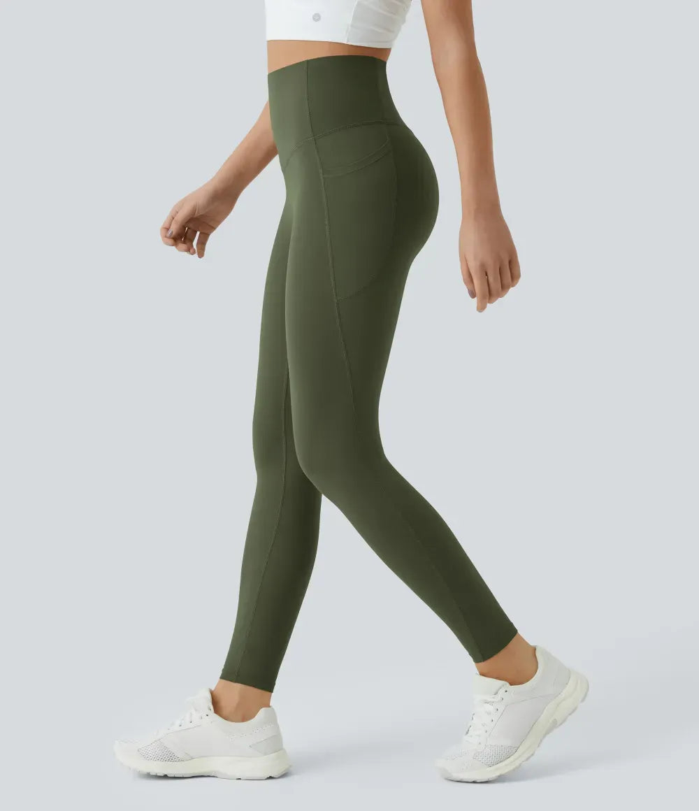 Women's High-Waist Shapewear Leggings With Pockets