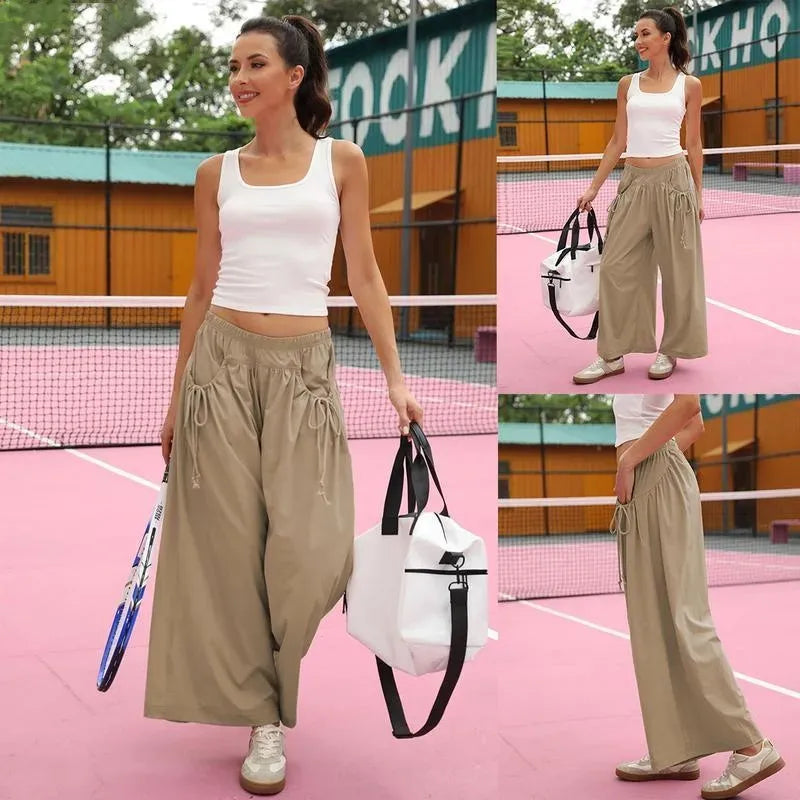 Women's Loose Wide Leg Track Pants