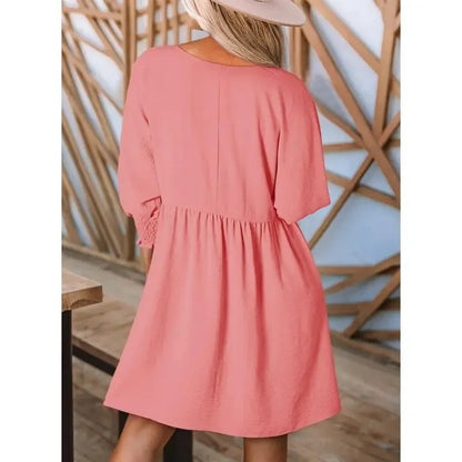 Women's Summer Casual Loose Fit Tunic Dress
