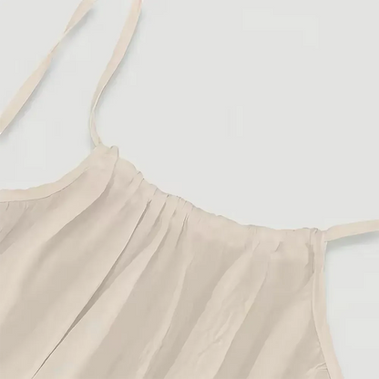 Women's Cotton LinenBackless Loose Dress
