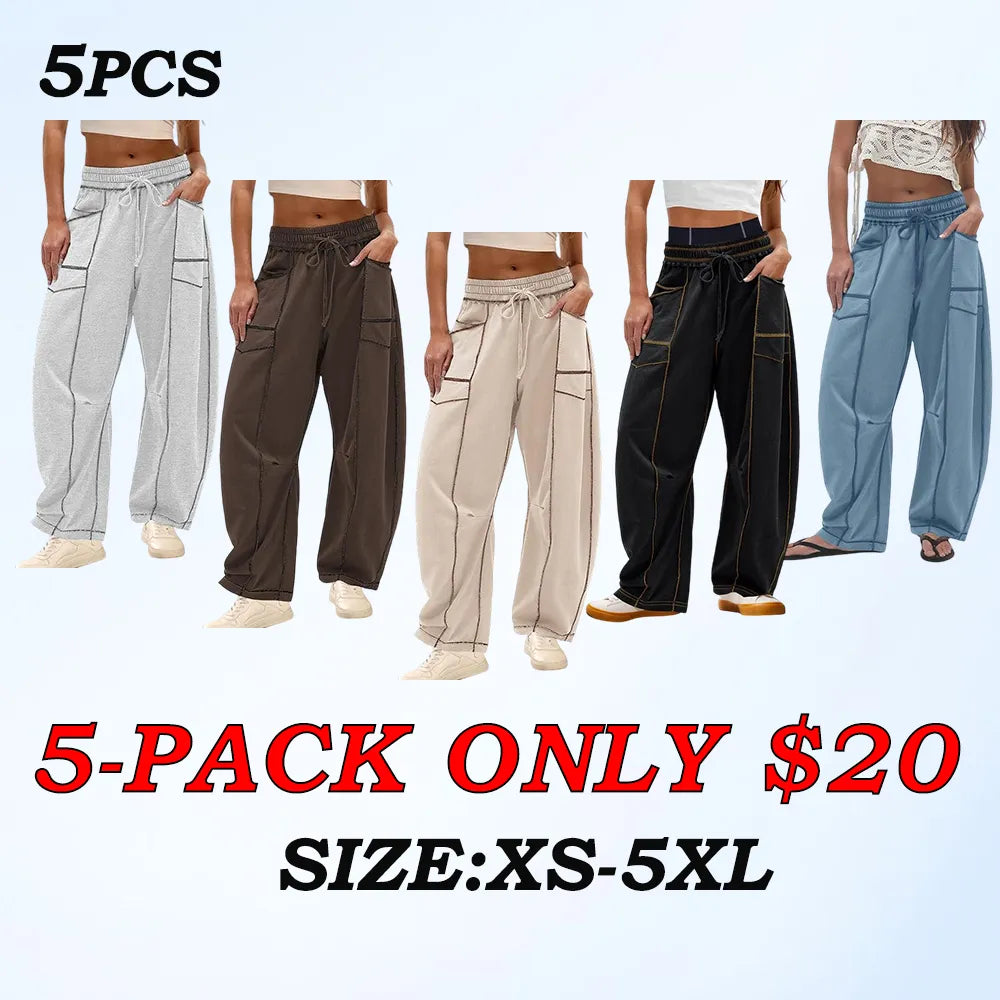 Womens Baggy Wide Leg Pants