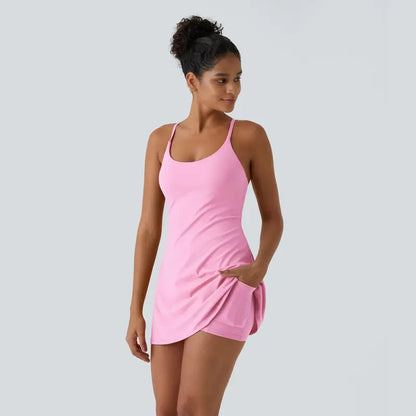Plush Backless Active Dress-Easy Peezy Edition