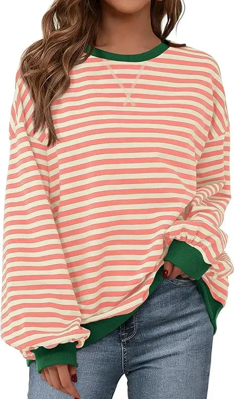 ✨ Women’s Striped Hoodie Sweatshirt – Cozy, Cute & Fall-Ready