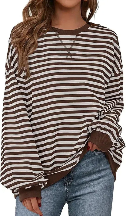 ✨ Women’s Striped Hoodie Sweatshirt – Cozy, Cute & Fall-Ready