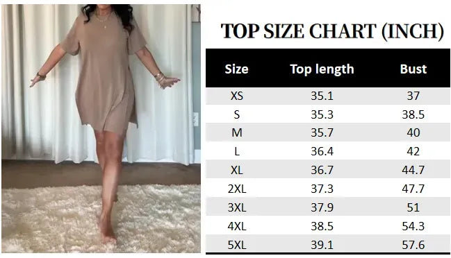 Women Plus Crewneck Short Sleeve Tops and Skinny Biker Shorts Sets
