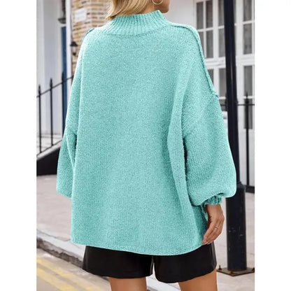 Women's loose-fitting ribbed knit dress