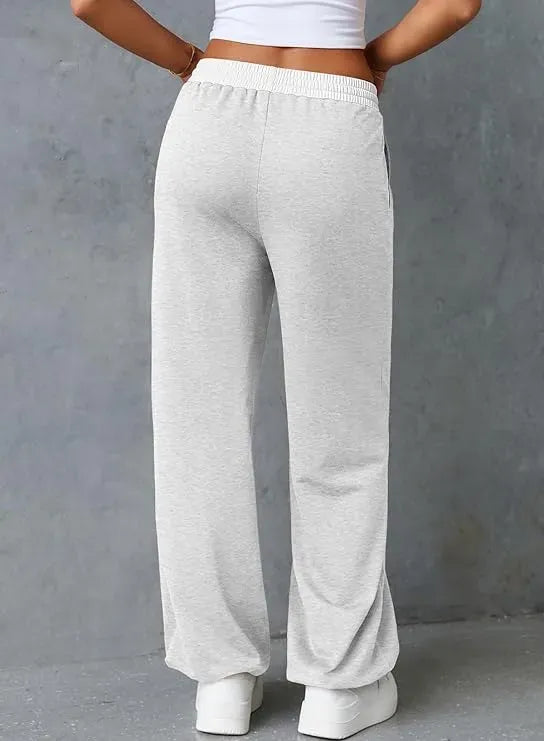 Women's Colorblock Drawstring Waist Sports Jogger Pants