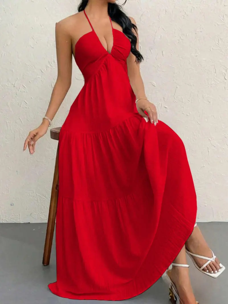 Women's Plain Dress, Summer Clothes Women, Casual Basic Loose Fit Sleeveless Dress for Beach Holiday Vacation, Ladies Summer Clothes, Women's Clothing, Womenswear, Dresses for Party, Minimalist A Line Dress