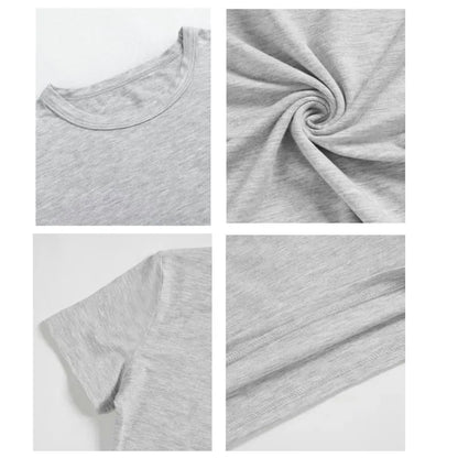 Women's Plain Shortsleeve Top & Drawstring Pants Set