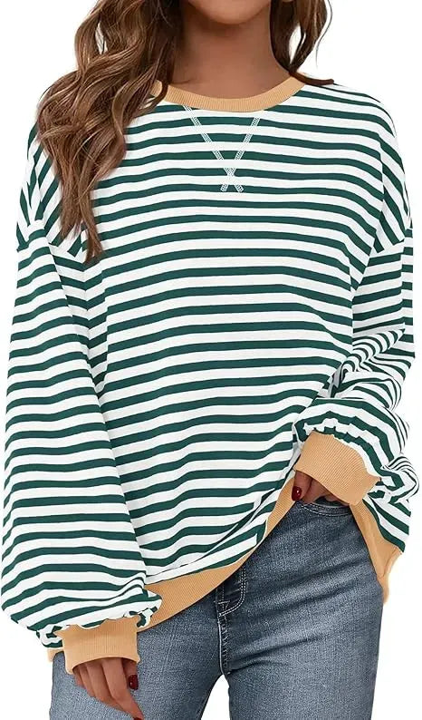 ✨ Women’s Striped Hoodie Sweatshirt – Cozy, Cute & Fall-Ready