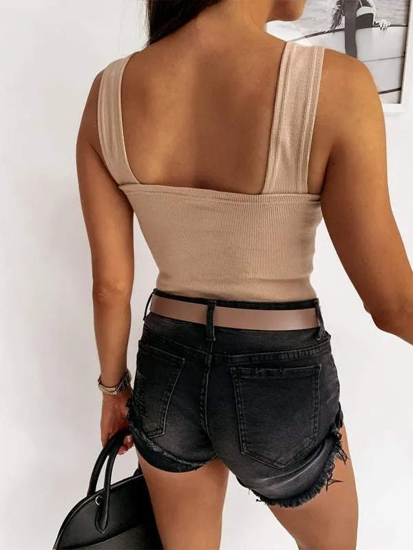 Sexy Skinny Solid Sleeveless KnitTank
