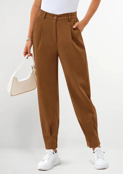 Womens DressPants Business Casual Trendy HighWaisted Ankle Length DressyTrousers Slacks Work Clothes