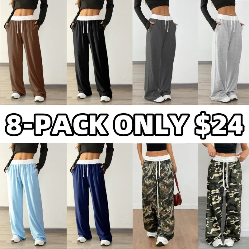 Women's Colorblock Drawstring Jogger Pants