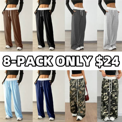 Women's Colorblock Drawstring Jogger Pants
