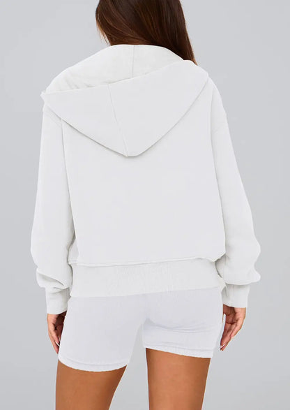 Hoodies ForWomen Sweatshirt Zip Up HoodieFall Fashion Trendy Long SleeveJackets Winter Clothing Outfits