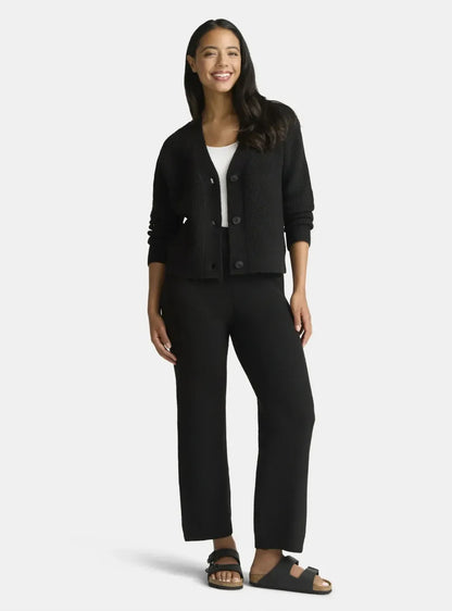Women's Plus Cardigan and Pants Sweater Set