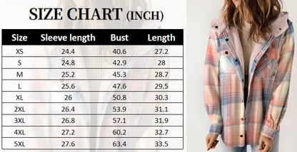 Women's Plaid / Houndstooth Print Button Front Hooded Coat