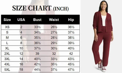 Women's Plus Cardigan and Pants Sweater Set