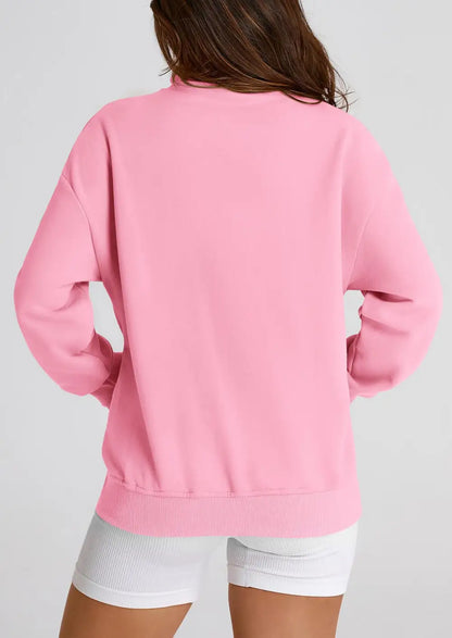 Women's SpringFall Fashion Full Zip Up SweatshirtLong Sleeve Loose Fit TrendyCasual Jacket with Pockets
