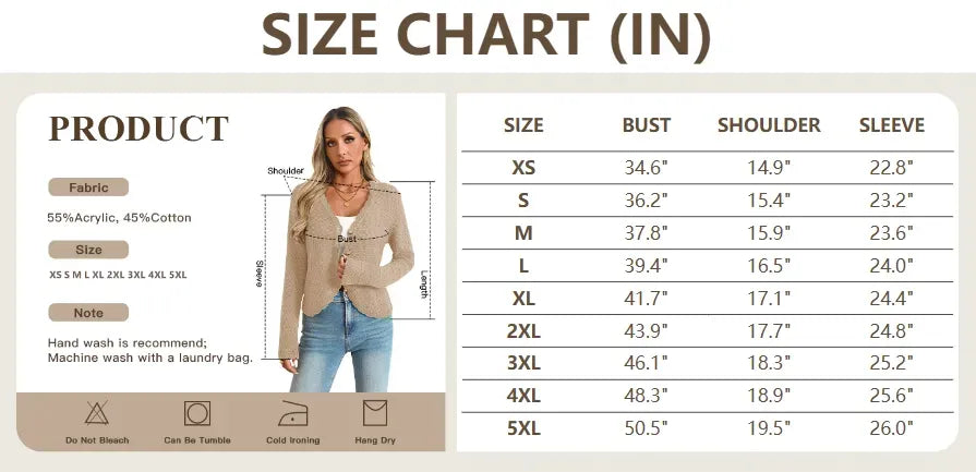 Women's V-Neck Cropped Boho Knit Cardigan