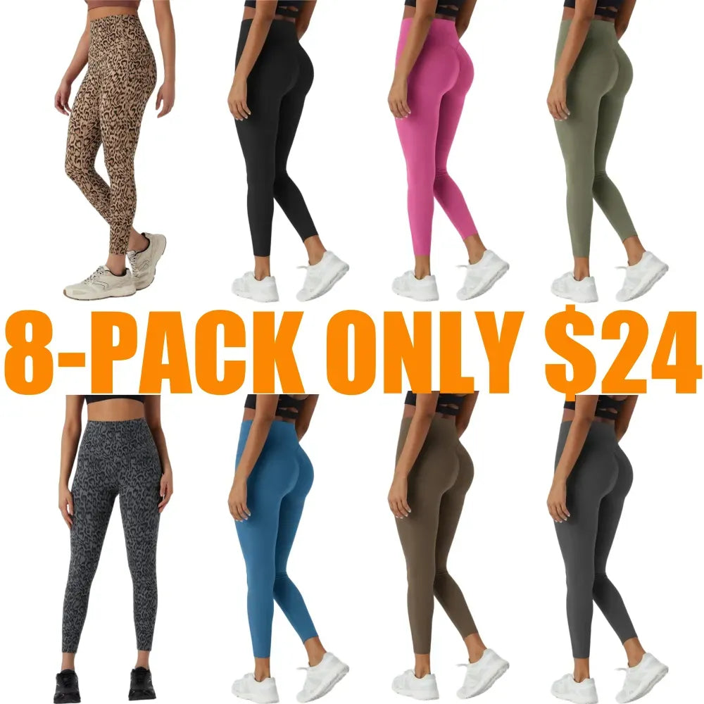 Leopard Print SoCinched High Waisted Tummy Control Yoga Leggings