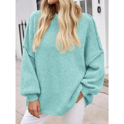 Women's loose-fitting ribbed knit dress
