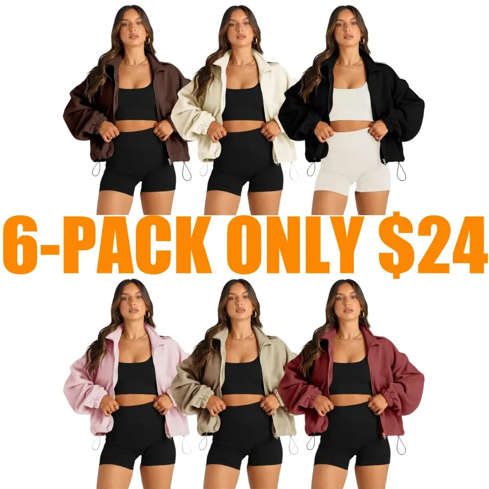 Women's Stand Collar Jacket Long Sleeve Sweatshirt Women's Fall Jacket