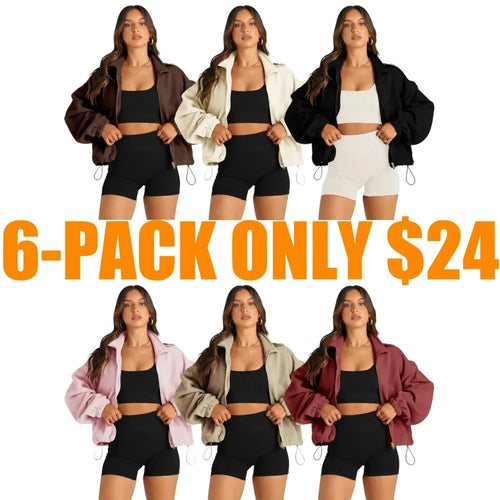 Women's Stand Collar Jacket Long Sleeve Sweatshirt Women's Fall Jacket