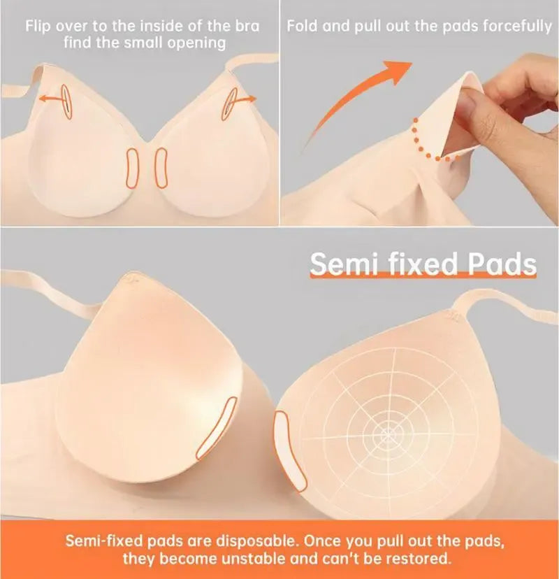 Jelly Wireless Women Comfortable Push Up Bras
