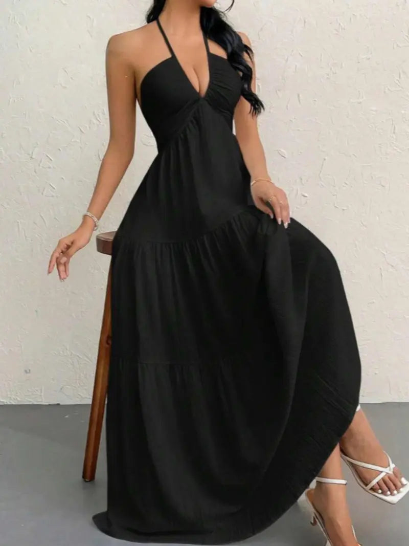 Women's Plain Dress, Summer Clothes Women, Casual Basic Loose Fit Sleeveless Dress for Beach Holiday Vacation, Ladies Summer Clothes, Women's Clothing, Womenswear, Dresses for Party, Minimalist A Line Dress
