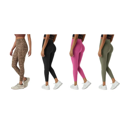Leopard Print SoCinched High Waisted Tummy Control Yoga Leggings