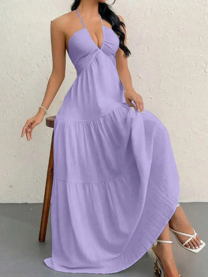 Women's Plain Dress, Summer Clothes Women, Casual Basic Loose Fit Sleeveless Dress for Beach Holiday Vacation, Ladies Summer Clothes, Women's Clothing, Womenswear, Dresses for Party, Minimalist A Line Dress