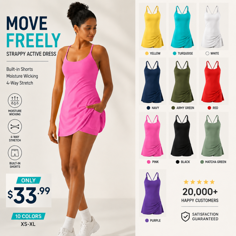 Plush Backless Active Dress-Easy Peezy Edition