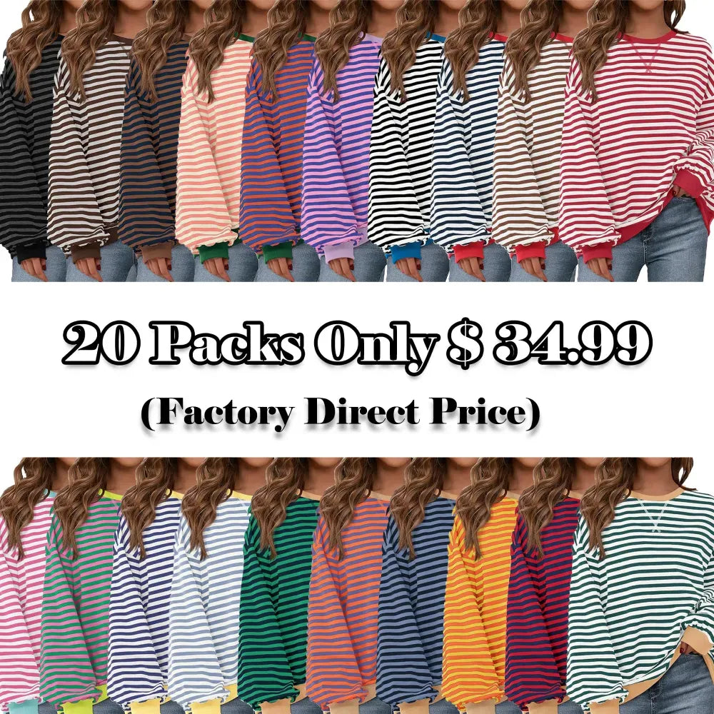 ✨ Women’s Striped Hoodie Sweatshirt – Cozy, Cute & Fall-Ready