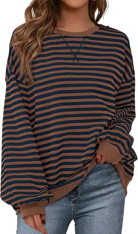 ✨ Women’s Striped Hoodie Sweatshirt – Cozy, Cute & Fall-Ready