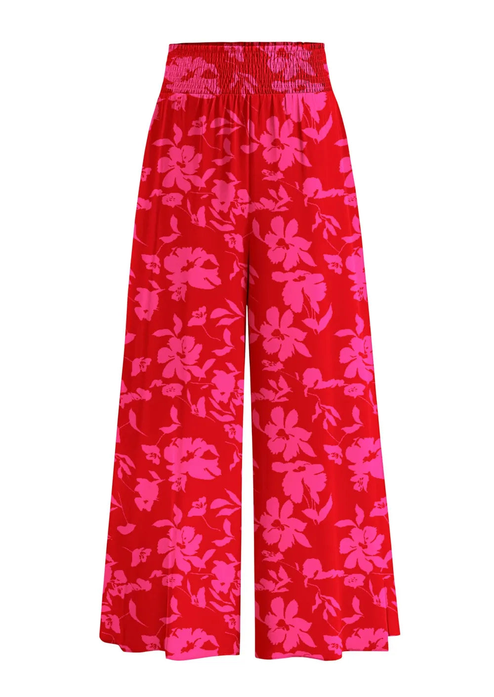 Casual Elastic High WaistedPockets Boho Beach Wide LegPalazzo Pants