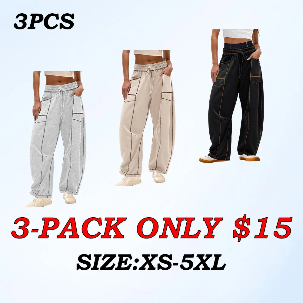 Womens Baggy Wide Leg Pants