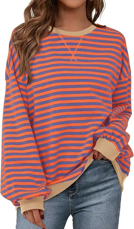 ✨ Women’s Striped Hoodie Sweatshirt – Cozy, Cute & Fall-Ready